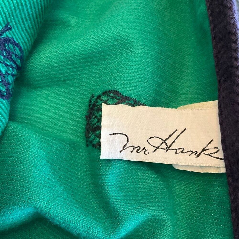 Vintage Mr Hank Corduroy Wraparound Owl Midiskirt. Green and Navy One Size - Picture 12 of 13